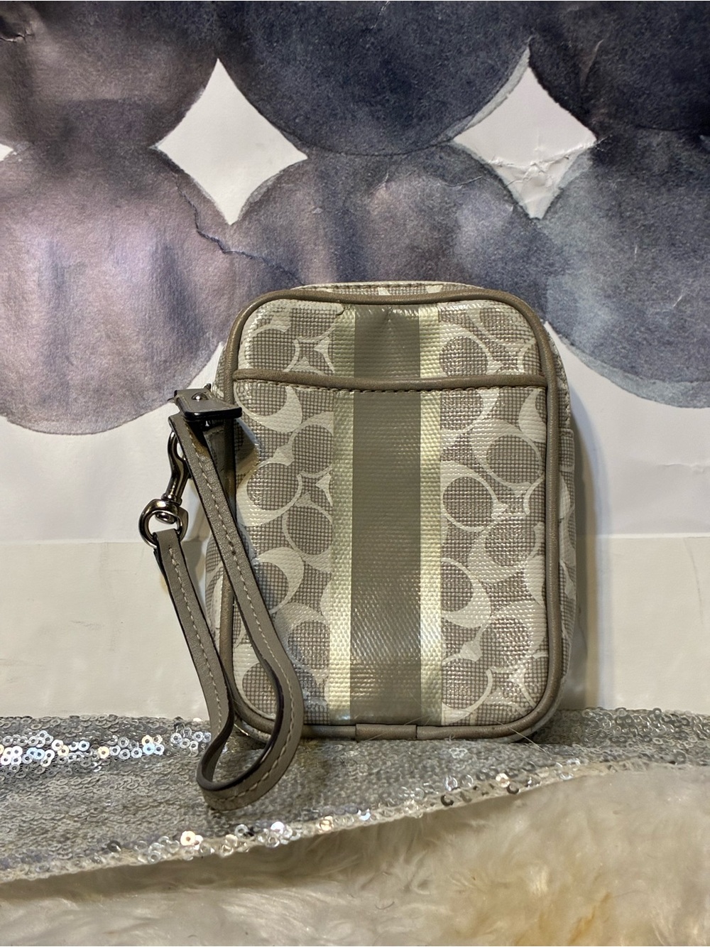 Coach Coated Canvas Signature Wristlet